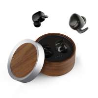 microphone hifi stereo magnetic in-ear headphone headset wooden latest wireless blue tooth hands free earphone earpiece