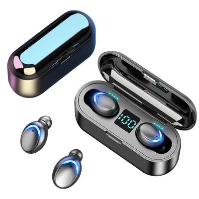 2020 Wireless Earphone Tws 5.0 Headphones Hifi Stereo Earbuds Noise Canceling Headset Waterproof Earbuds Led Power Bank